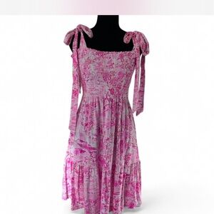 Lilly Pulitzer Pink and White Floral Dress